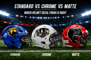 Choosing the Right Helmet Decal Finish : Standard, Chrome, or Matte