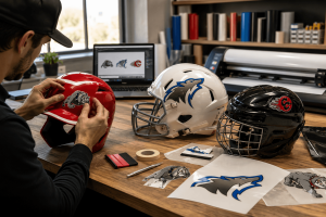 The Making of Custom Helmet Decals: Step By Step Process From Idea to the Field 