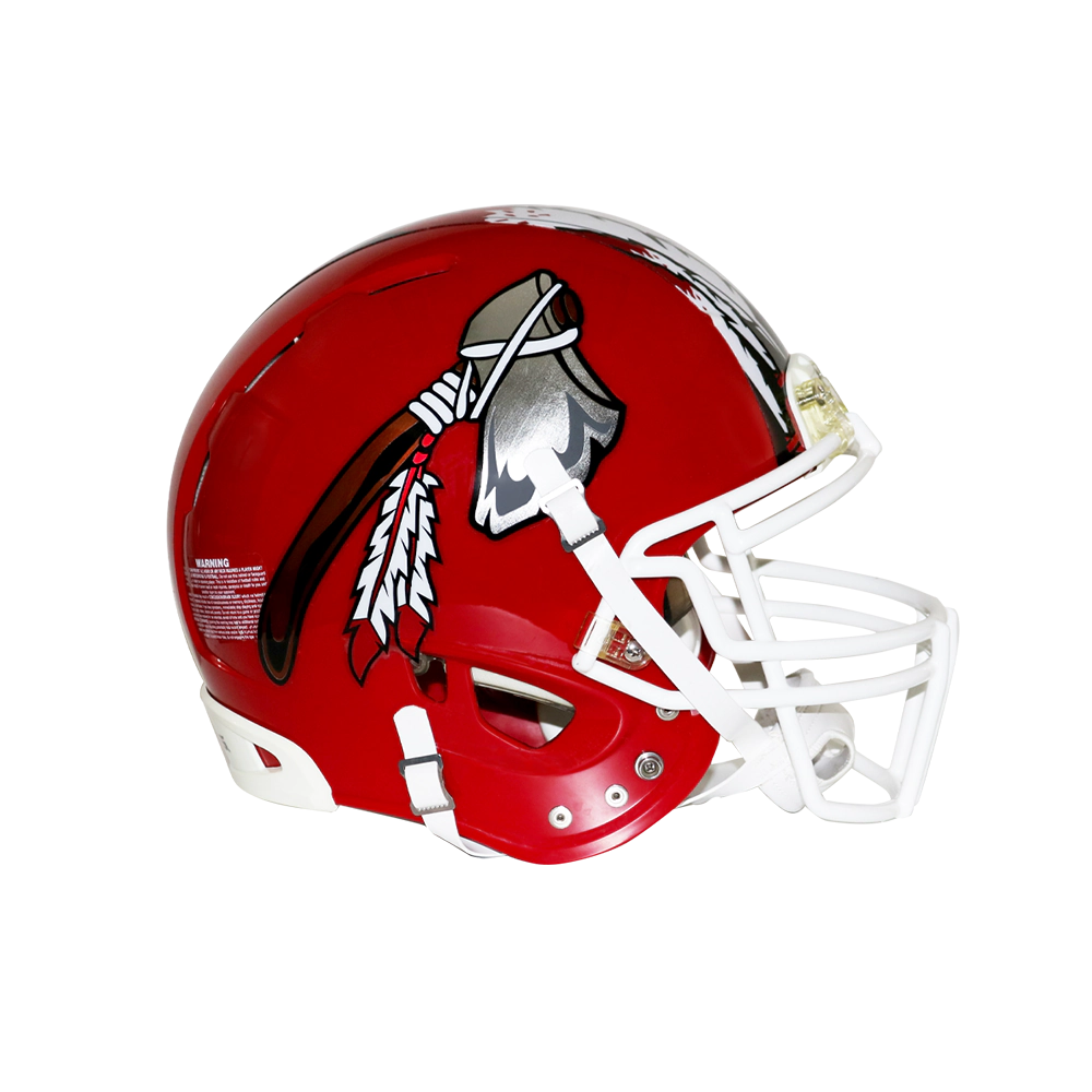 chrome red football helmet Chrome Oversized Helmet Decals