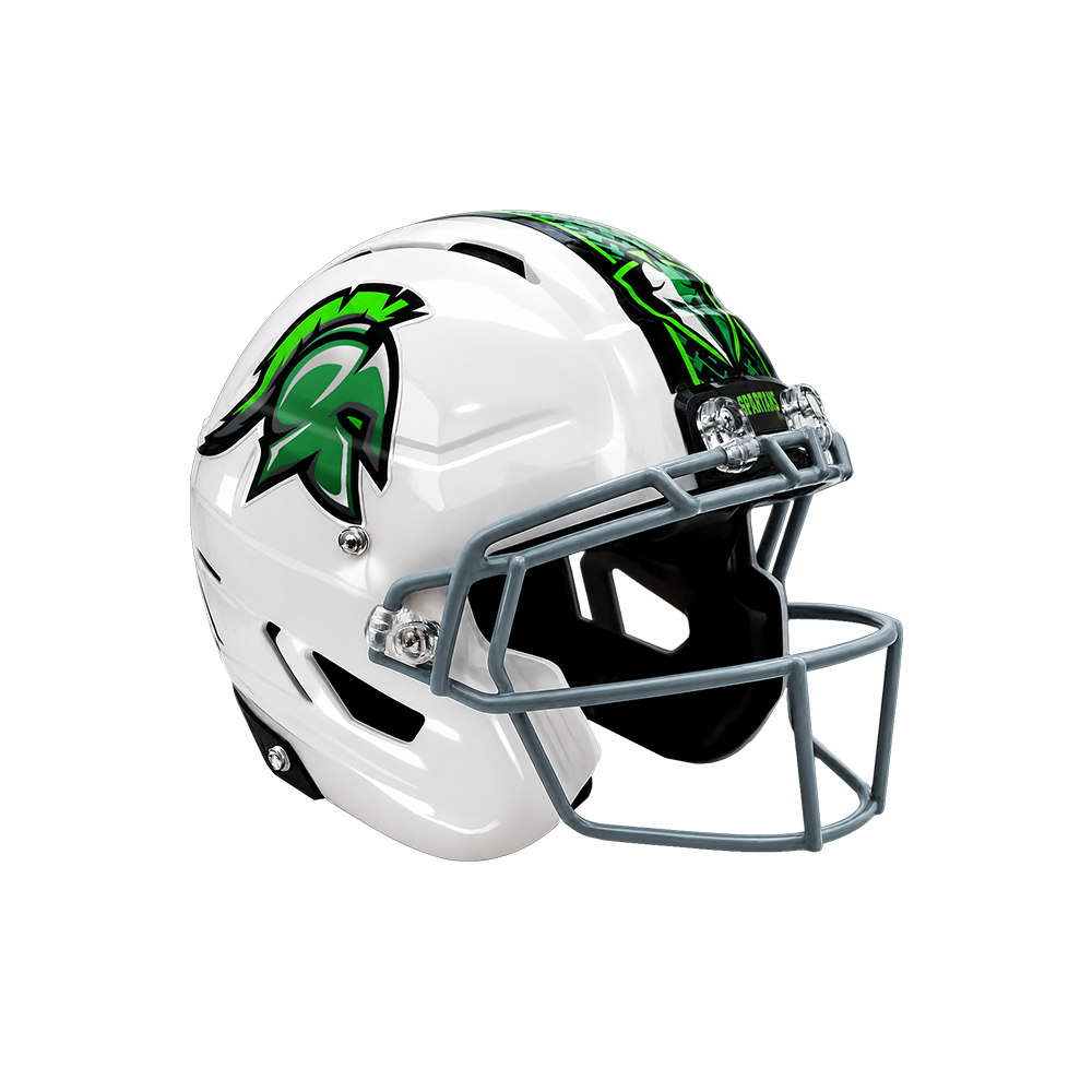 decorative football helmet USU Centerpiece Spray 14" A 24 tall floral pick with metallic glittered flat foam football decorations in navy blue and red Tulane Green Wave Decorative Ceramic