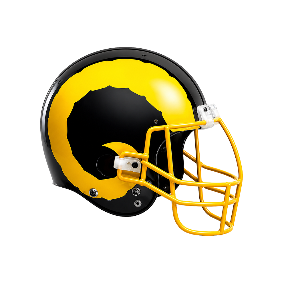 1972 cool ram horn motorcycle helmets Arai Ram-X Helmet - Fluorescent Yellow Large shield provides increased bug and wind protection Los Angeles Rams Riddell TK2
