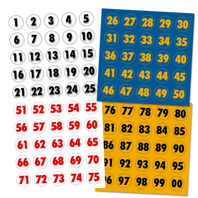 Number Decals - Digitally Cut