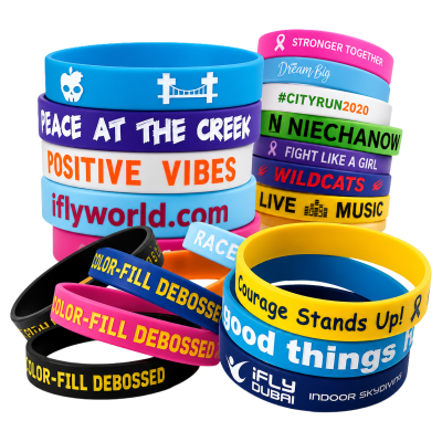 Custom 1/2" Silicone Wristbands