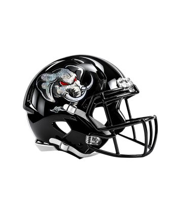extreme football helmets Tyreek Hill Autographed "Cheetah" Custom Chrome Dolphins Speed Helmet Super Sports Center by the athlete Protective helmets make sports safer