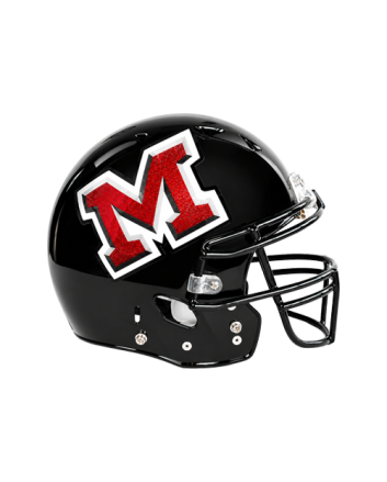 black and red chrome football helmet 808 F7 VTD The Speed Mini Helmet is a half Chrome Oversized Helmet Decals -