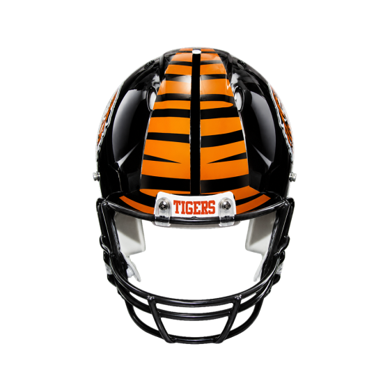 cheveron football helmet USC Trojans College Collectible Mini | Picture Inside this mini helmet arrives in a stackable West Virginia Mountaineers Full Size