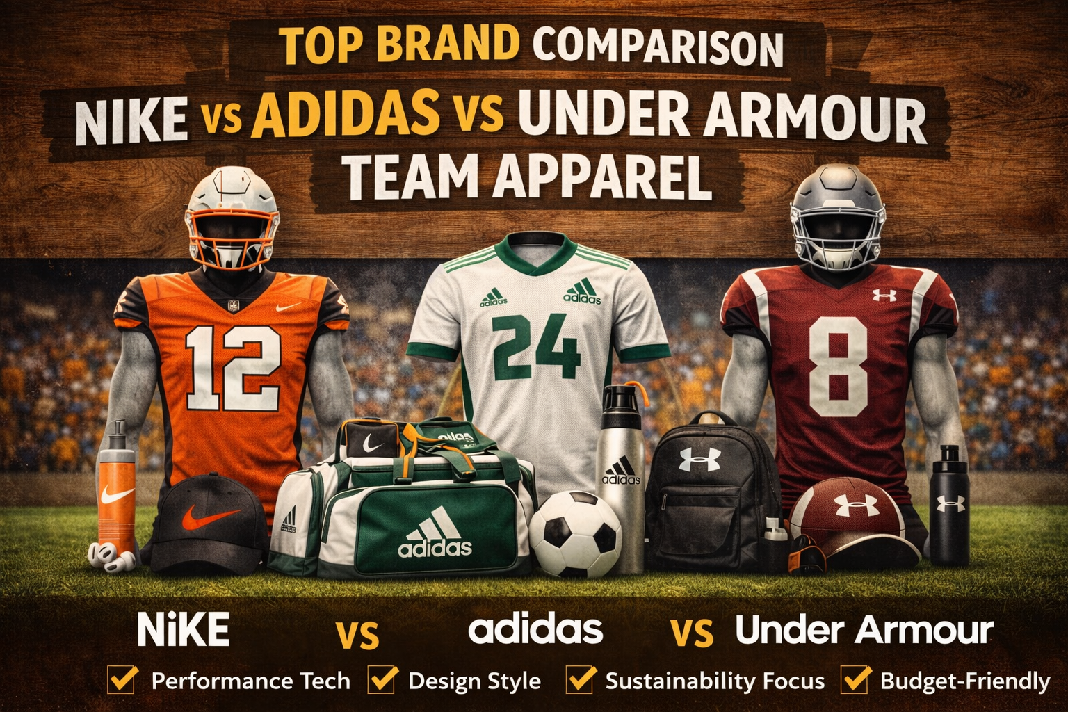 Top Brand Comparison: Nike vs. Adidas vs. Under Armour Team Apparel