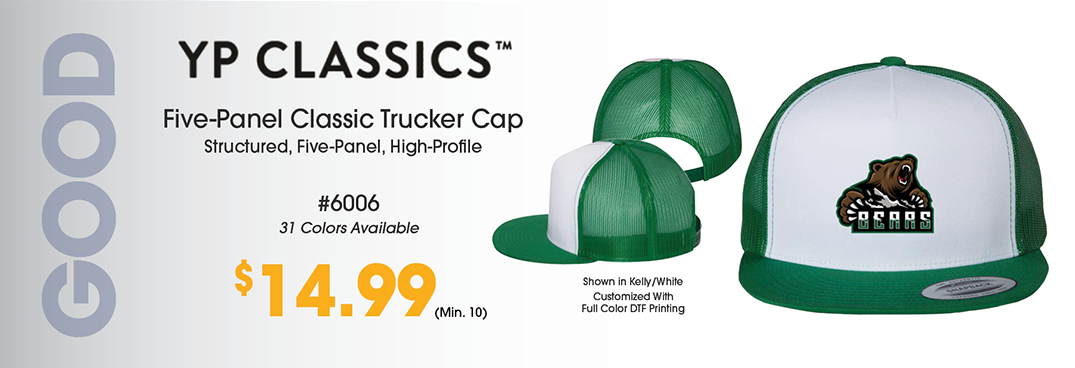 Five-Panel Classic Trucker Cap with Full-Color Decoration