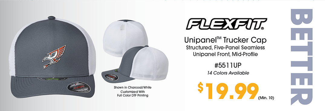 Unipanel™ Trucker Cap with Full-Color Decoration