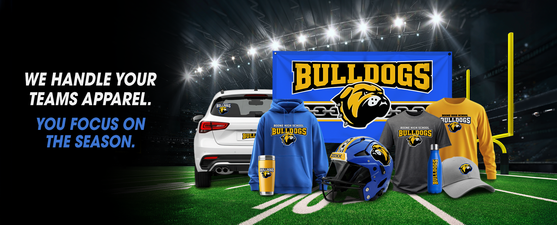 We handle your teams apparel. You focus on the season. Custom design to delivery, we make it easy.