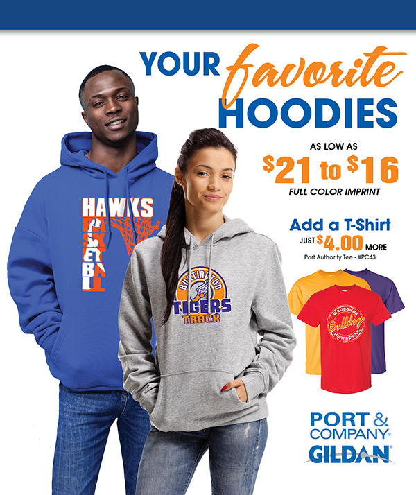 More savings when you pair a hoodie with a t-shirt!