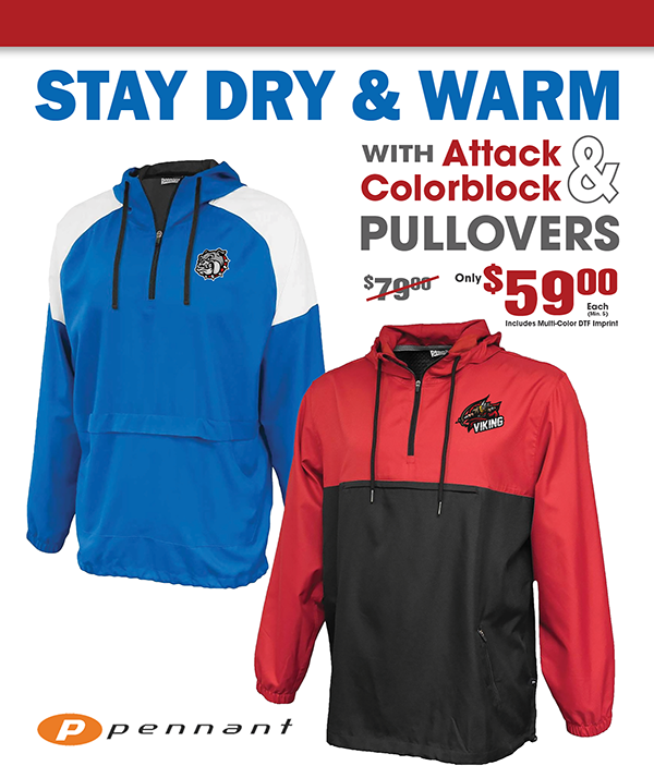 Pennant Pullovers with DTF Decoration